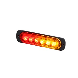 0-441-65 Durite R10 High Intensity 6 Amber & Red LED Warning Light